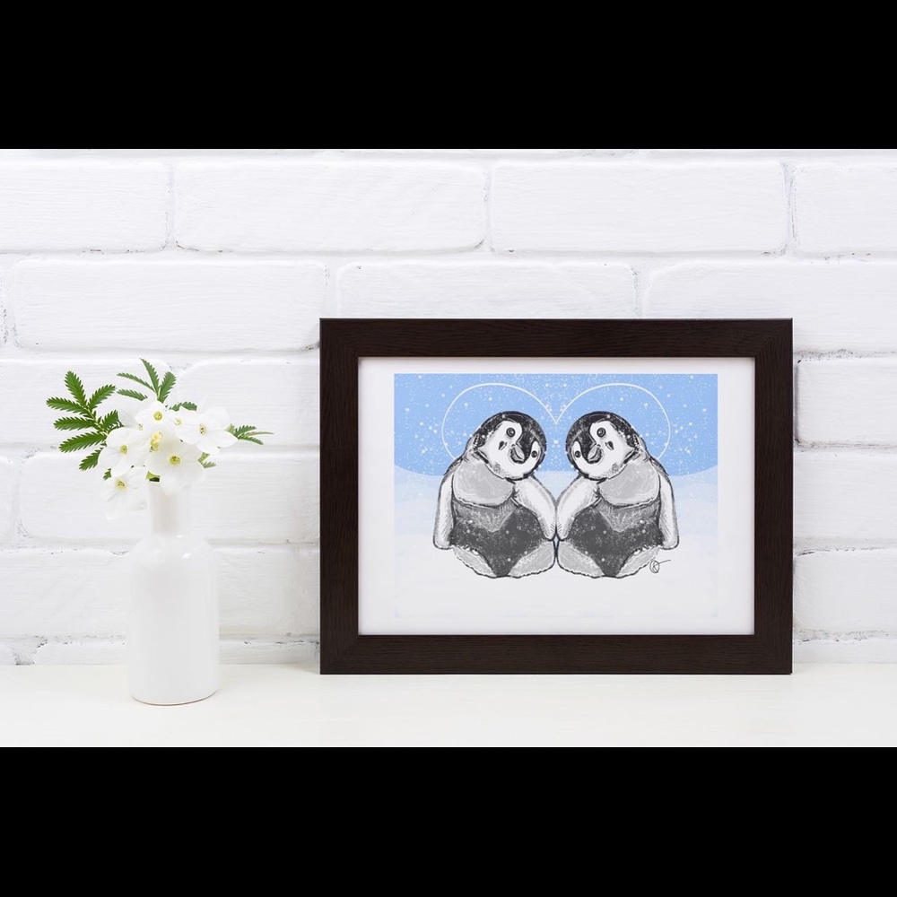 Nursery Penguin Art Print-4”x6”-Unframed